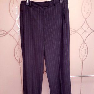 Larry Levine Smoky Gray Pin-Striped Slacks